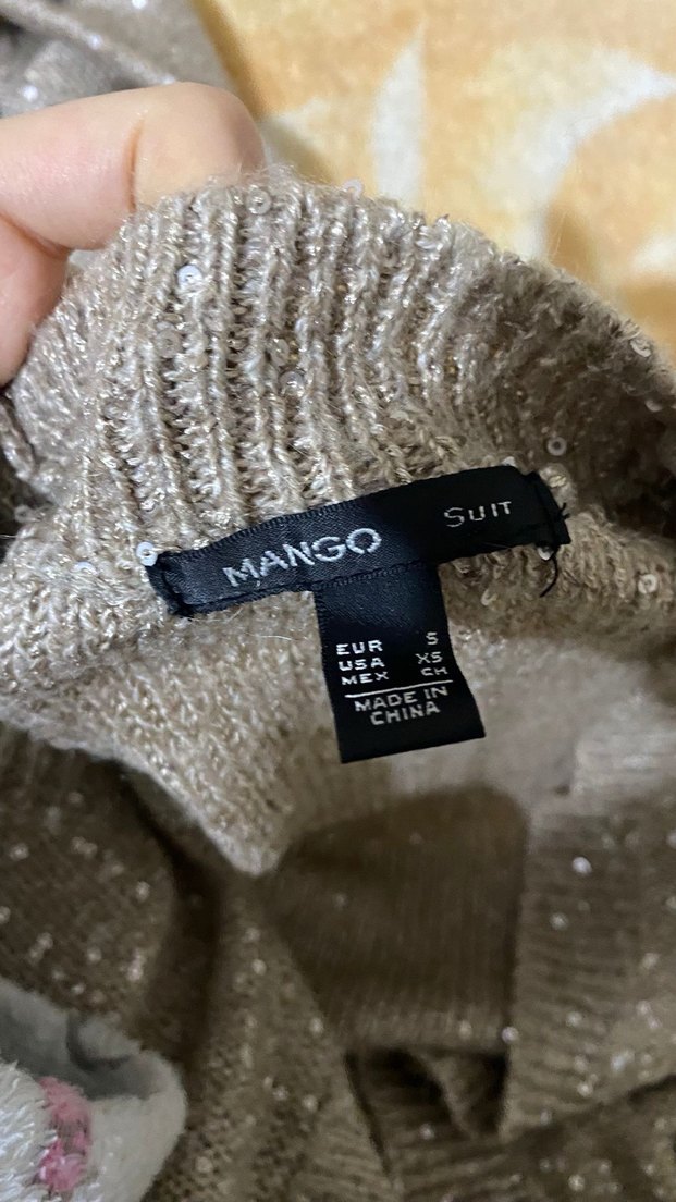 Mango parıltılı Kadın Triko Hırka - Görsel 2