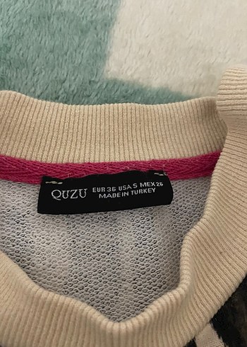 Quzu Zebra Desenli Kadın Sweatshirt - Görsel 2