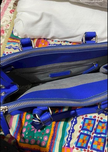 Mango lacivert kadın çanta - Görsel 5