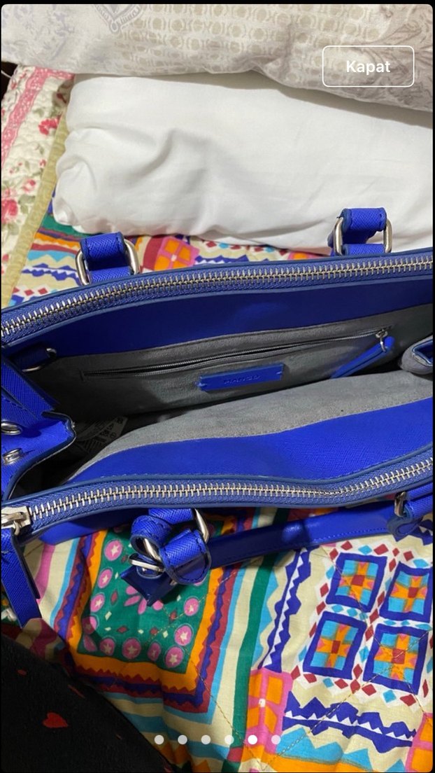 Mango lacivert kadın çanta - Görsel 5