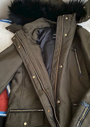 mango Uzun Kürklü Kadın Mont - Görsel 6