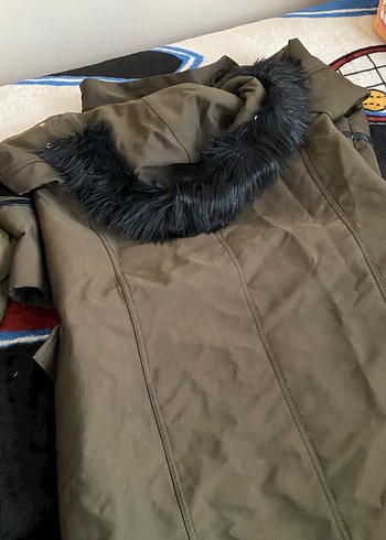 mango Uzun Kürklü Kadın Mont - Görsel 8