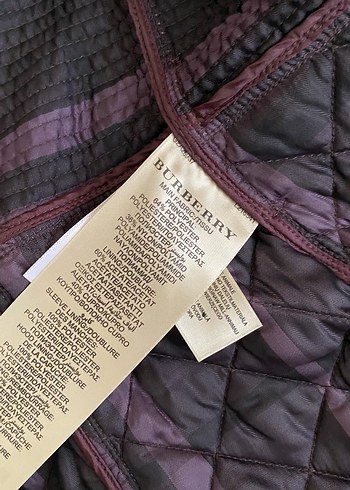 Orijinal burberry Bordo Kemerli Kadın Mont - Görsel 4