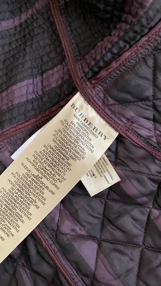 Orijinal burberry Bordo Kemerli Kadın Mont - Görsel 4