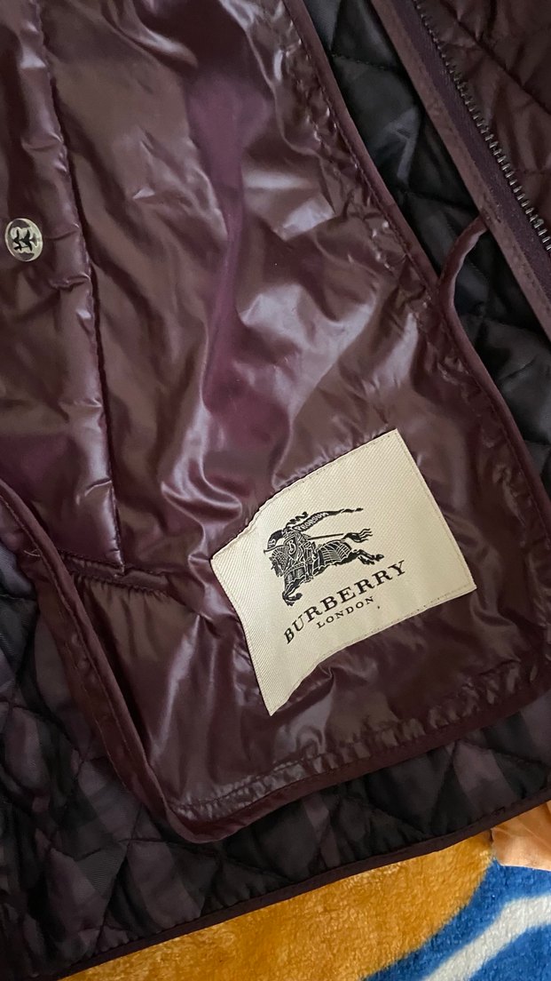 Orijinal burberry Bordo Kemerli Kadın Mont - Görsel 5