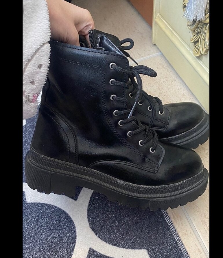 Flo butigo Siyah Kadın Deri Bot - Görsel 2