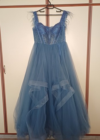 indigo mavi abiye 42 beden