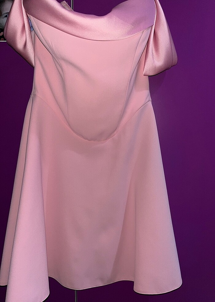 Toz pembe elbise / abiye - Görsel 2