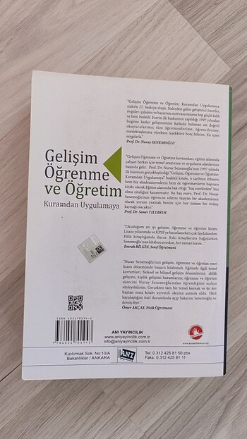  Gelişim, Öğrenme ve Öğretim ( Prof. Dr. Nuray Senemoğlu) 