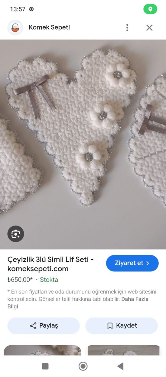 Dantel İşlemeli Beyaz Hırka çeyizlik - Görsel 5