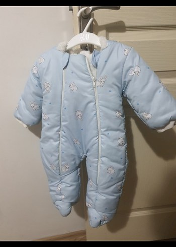 Mavi Bebek Erkek Tulum Peluş Detaylı