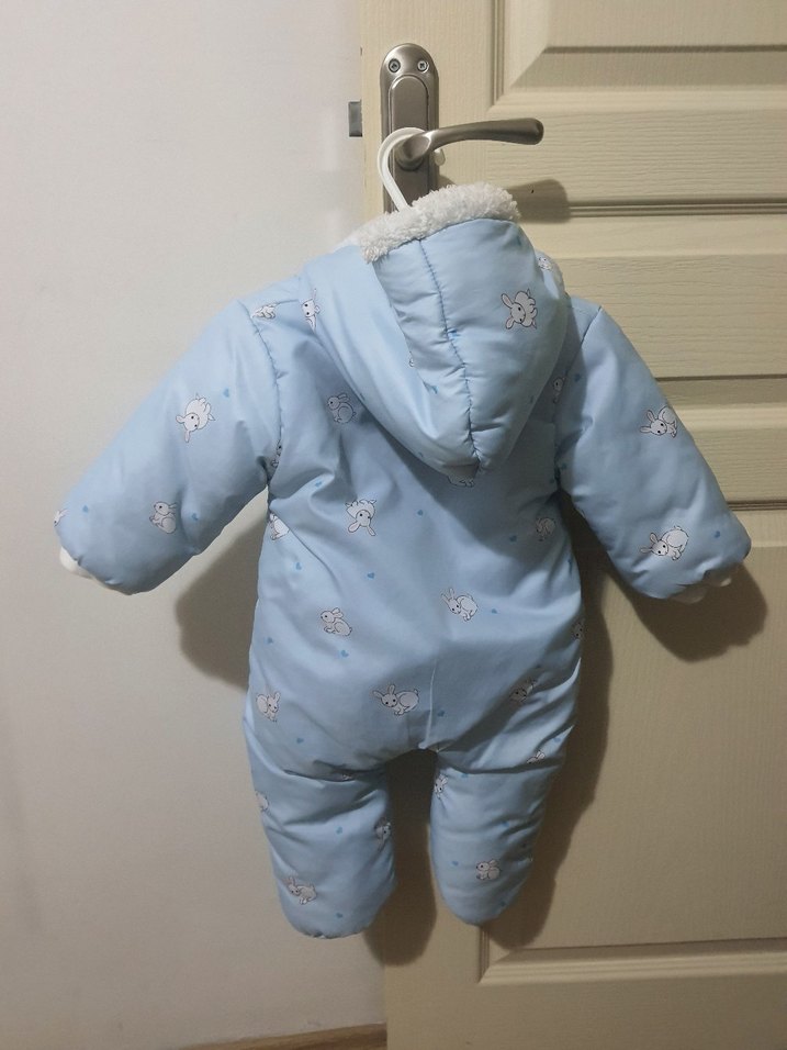 Mavi Bebek Erkek Tulum Peluş Detaylı - Görsel 2