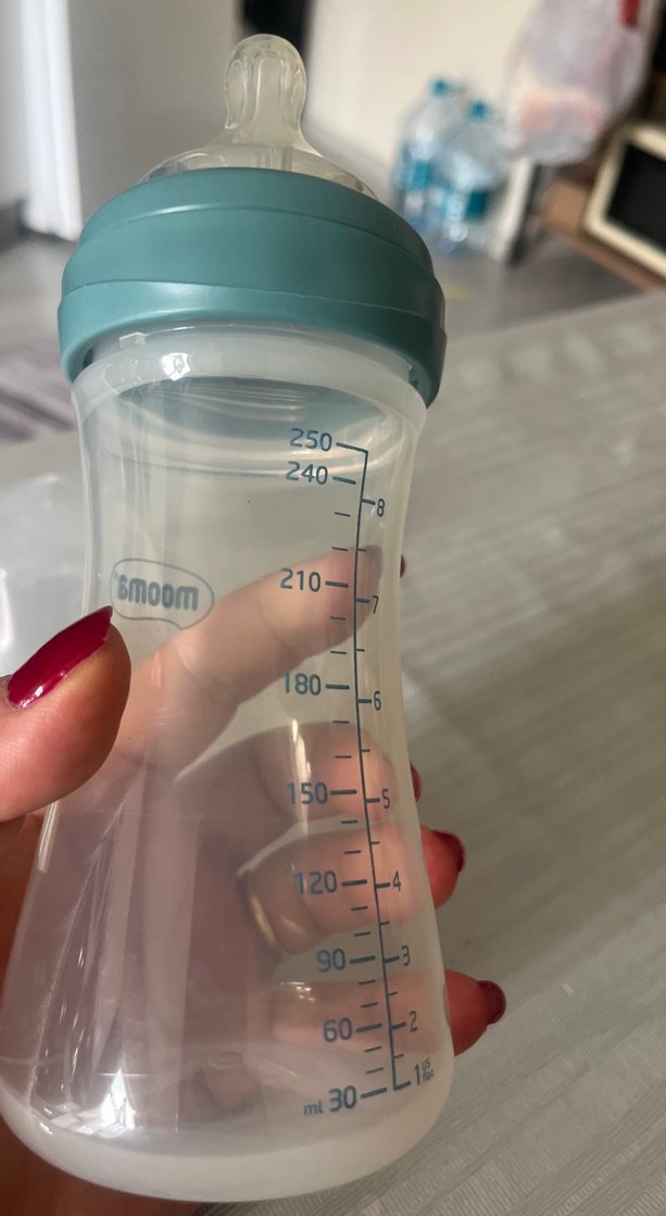 Mooma Mavi Gri Bebek Biberonu - Görsel 4