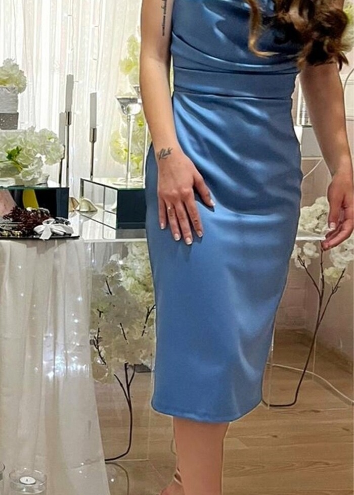 Kalem abiye kısa elbise - Görsel 5