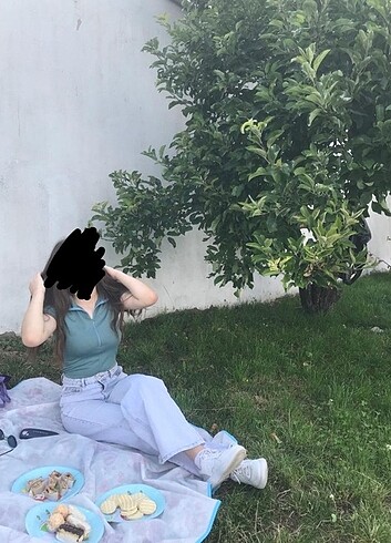 Trendyol & Milla Mint Fermuarlı Kısa Kollu Bluz