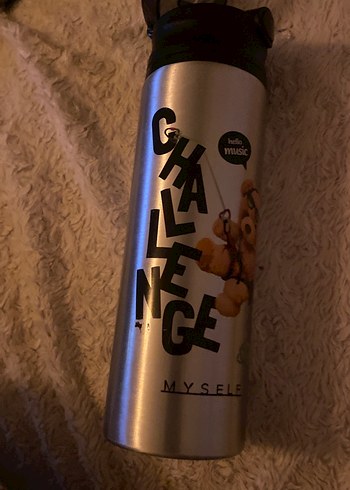 Bej Parlak Çocuk Termos Matara - Görsel 4