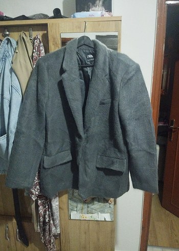 Zara Zara gri kürk kaban