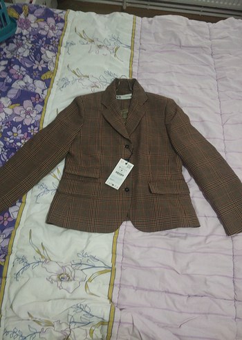 Düğmeli Kahverengi Kadın Blazer Ceket