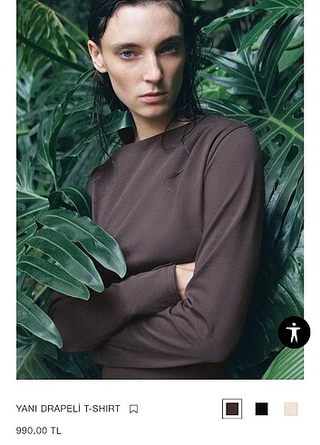 Zara yanı drapeli t-shirt 