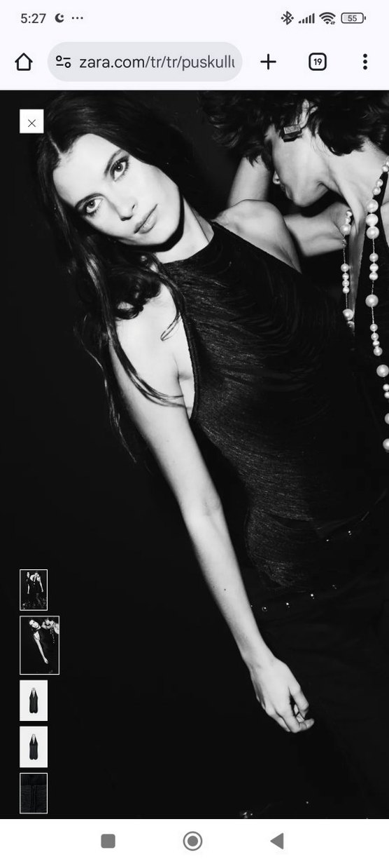 Zara püsküllü kısa halter elbise - Görsel 2