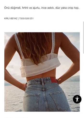 Zara Zara Kadın Beyaz Straplez Crop Top