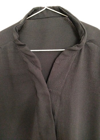 Çıtçıt Düğmeli Siyah Bluz - Görsel 2