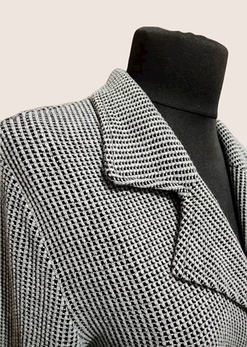 Gri Uzun Düğmeli Kadın Kışlık Hırka - Görsel 2