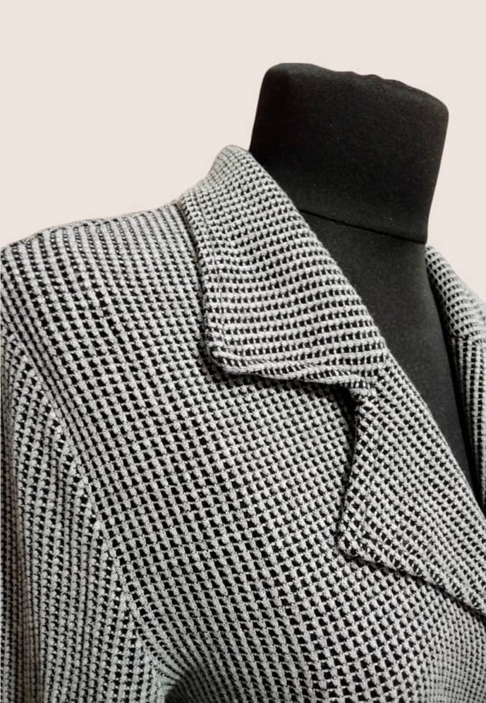 Gri Uzun Düğmeli Kadın Kışlık Hırka - Görsel 2