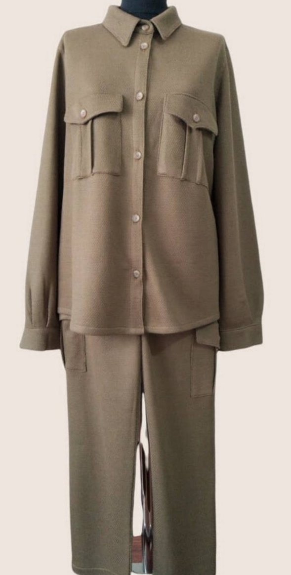 Kahverengi Rahat Kadın Takım - Görsel 2