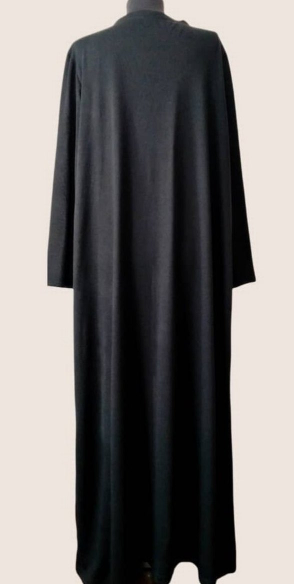 Siyah Kadın Uzun Hırkalı Tulum - Görsel 5