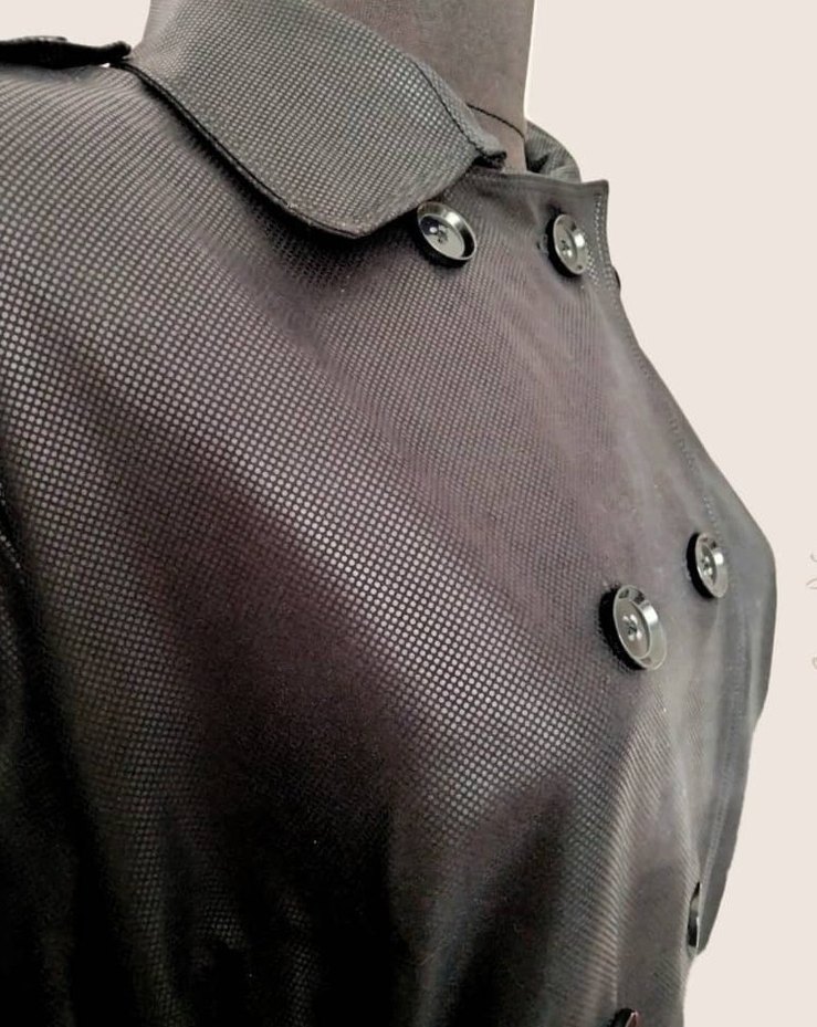 Kemerli Lacivert Kadın Trençkot - Görsel 3