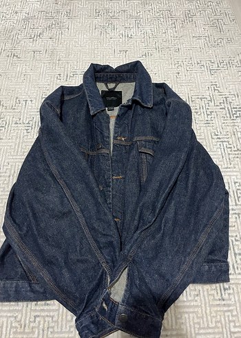 Lacivert Düğmeli Kadın Denim Ceket
