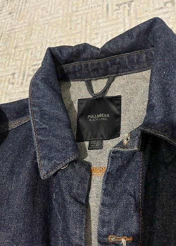 Pull and Bear Lacivert Düğmeli Kadın Denim Ceket
