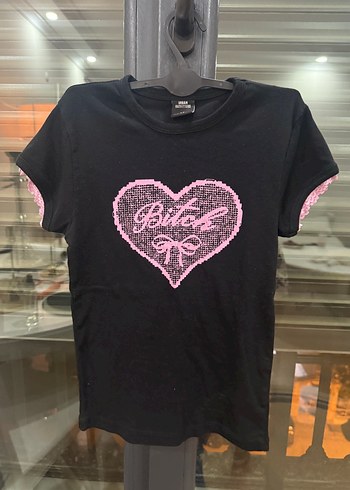 Urban Outfitters Pembe Dantel Detaylı tshirt