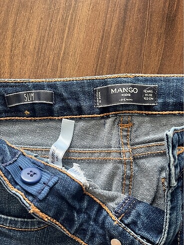 11-12 Yaş Beden lacivert Renk Mango Kız Çocuk Slim Fit Jean