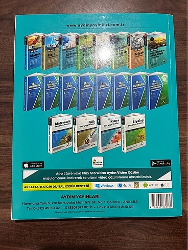 Aydın Yayınları 11. Sınıf Kimya Soru Bankası