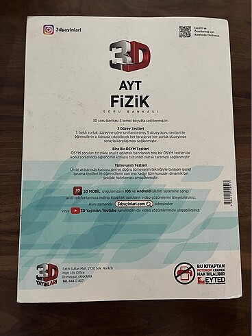  3D Ayt Fizik Soru Bankası