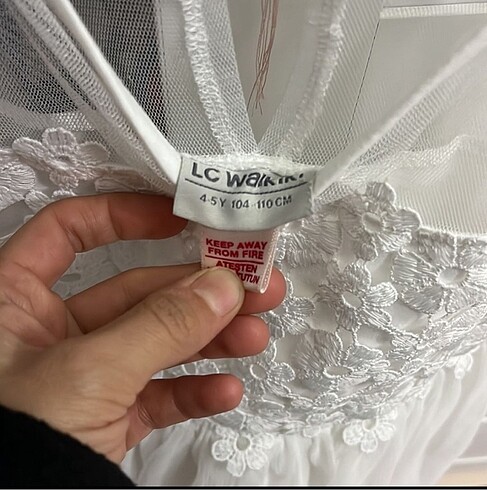 5 Yaş Beden Lcw Beyaz Tül Elbisesi