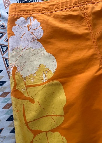 Turuncu Bağcıklı Erkek Midi Şort - Görsel 8