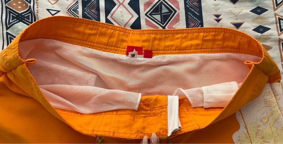 Turuncu Bağcıklı Erkek Midi Şort - Görsel 4