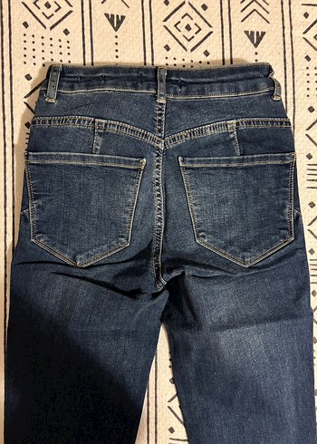Kadın Lacivert Denim Pantolon - Görsel 6