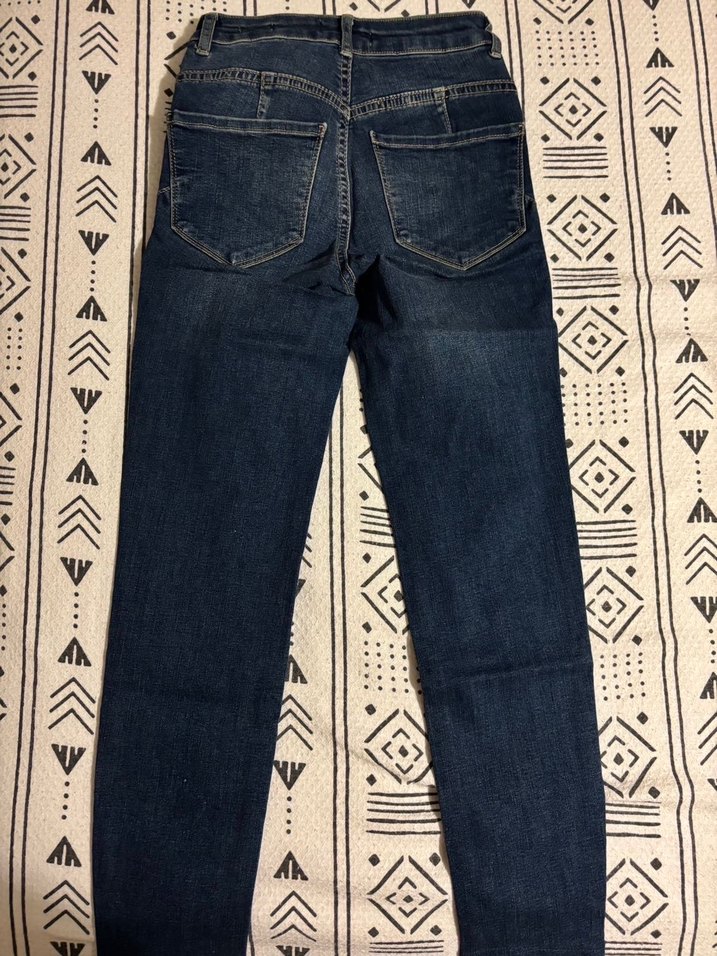 Kadın Lacivert Denim Pantolon - Görsel 5