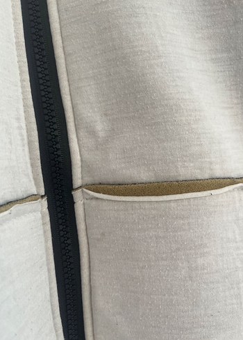 Gri Keten Fermuarlı Ceket - Görsel 5