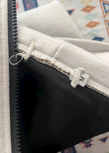 Gri Keten Fermuarlı Ceket - Görsel 7