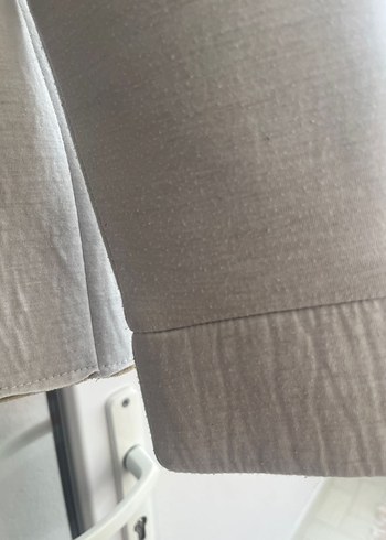 Gri Keten Fermuarlı Ceket - Görsel 4