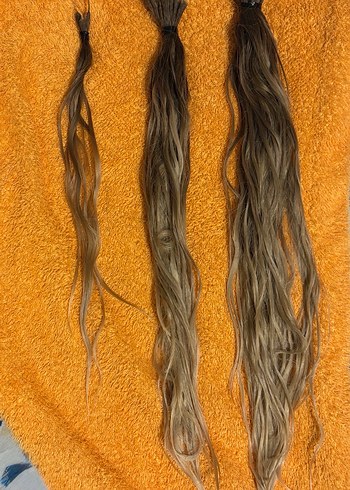 Sarı parlak kendinden kıvırcık gerçek saç - Görsel 4