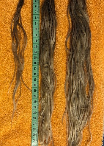 Sarı parlak kendinden kıvırcık gerçek saç - Görsel 8