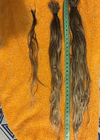 Sarı parlak kendinden kıvırcık gerçek saç - Görsel 7