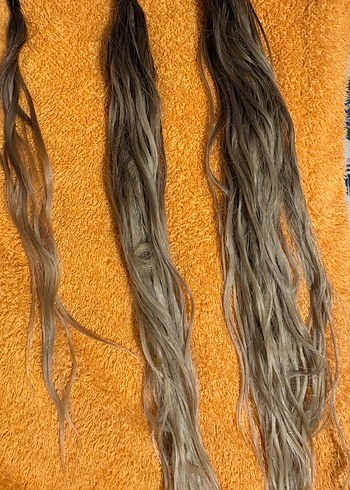 Sarı parlak kendinden kıvırcık gerçek saç - Görsel 5