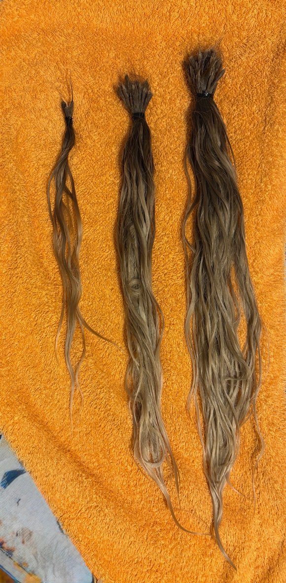 Sarı parlak kendinden kıvırcık gerçek saç - Görsel 4